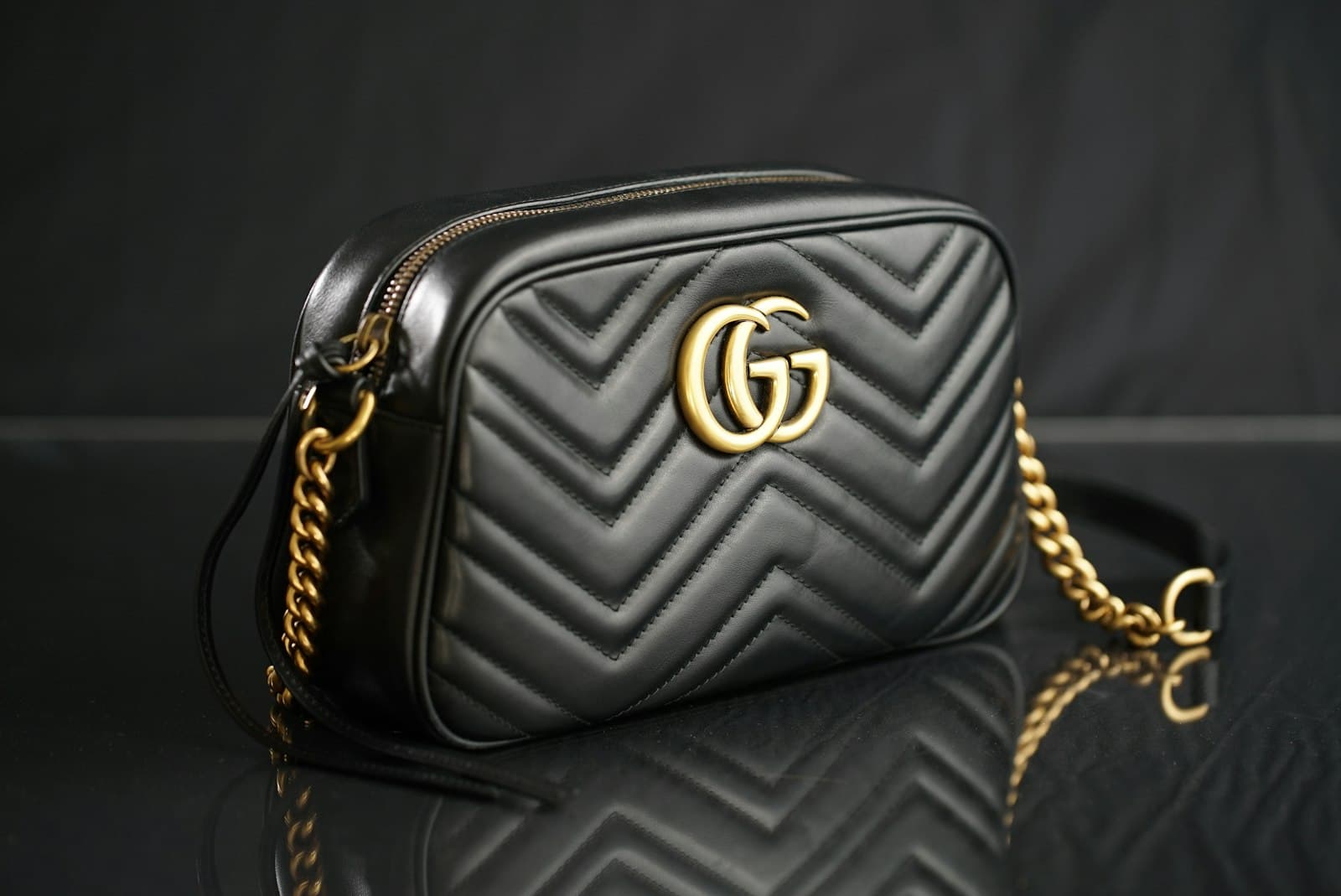 Placeholder photograph of a chain-strap bag